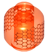 Minifigure, Head without Face with Hexagonal Honeycomb Pattern