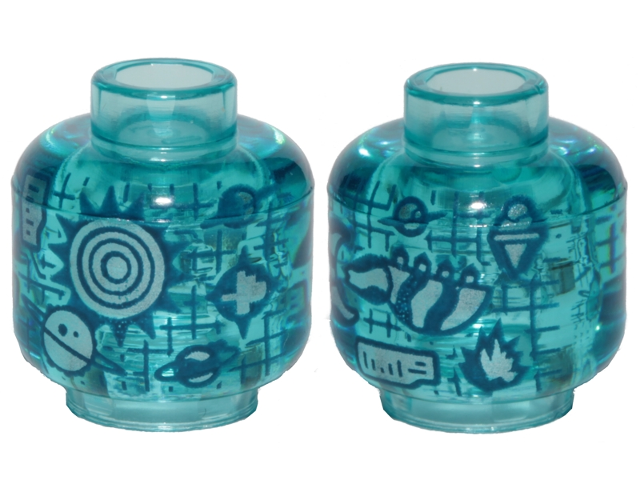 Minifigure, Head without Face with Systar System Stellar Map Pattern