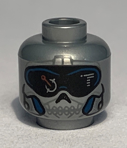 Minifigure, Head Skull Mask, Black Glasses with Head-Up Display (HUD) Pattern