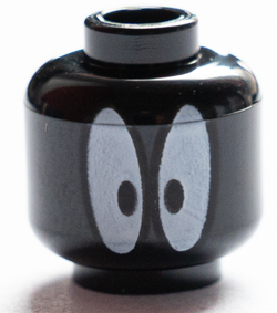 Minifigure, Head Alien with White Oval Eyes Pattern