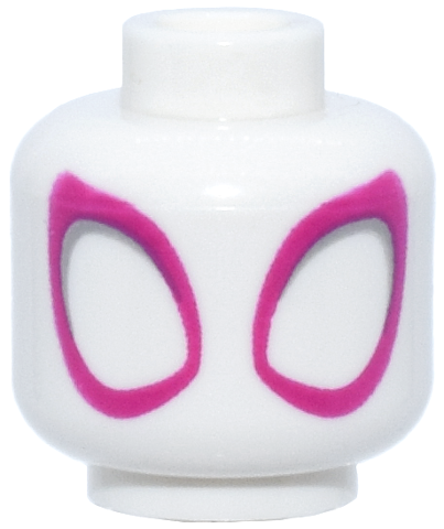Minifigure, Head Large Magenta Eyes with Light Bluish Gray Shadow Pattern