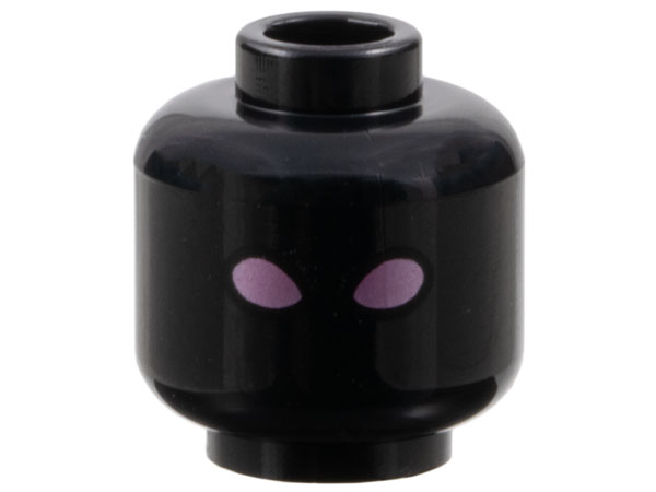 Minifigure, Head Alien with Metallic Pink Eyes Pattern
