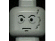 Minifigure, Head Male Scars Gray Left, Black Eyebrows Pattern (Darth Vader original)