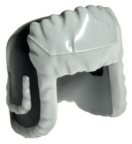 Minifigure, Headgear Ushanka Hat with Molded Light Bluish Gray Fur Lining Pattern