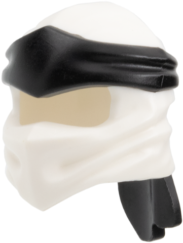 Minifigure, Headgear Ninjago Wrap Type 4 with Molded Black Headband  Pattern