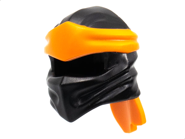 Minifigure, Headgear Ninjago Wrap Type 4 with Molded Orange Headband  Pattern