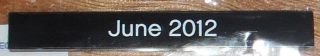 Tile 1 x 8 with 'June 2012' Pattern
