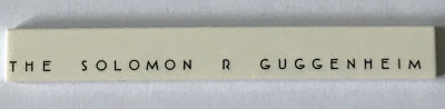 Tile 1 x 8 with 'THE SOLOMON R GUGGENHEIM' Pattern