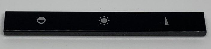 Tile 1 x 8 with TV Panel Contrast, Brightness, and Volume Control Symbols Pattern