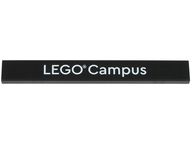 Tile 1 x 8 with White 'LEGO Campus' Pattern