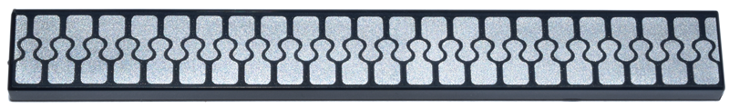 Tile 1 x 8 with Silver Zipper Pattern