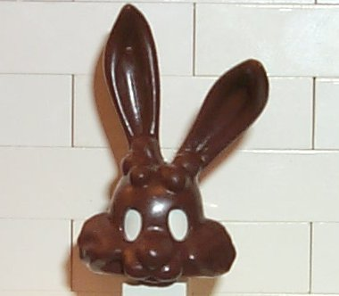 Minifigure, Headgear Head Cover, Rabbit with Long Ears (Bunny)