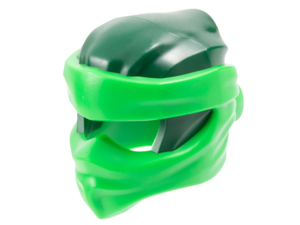 Minifigure, Headgear Ninjago Wrap Type 9 with Molded Bright Green Wraps and Knot Pattern