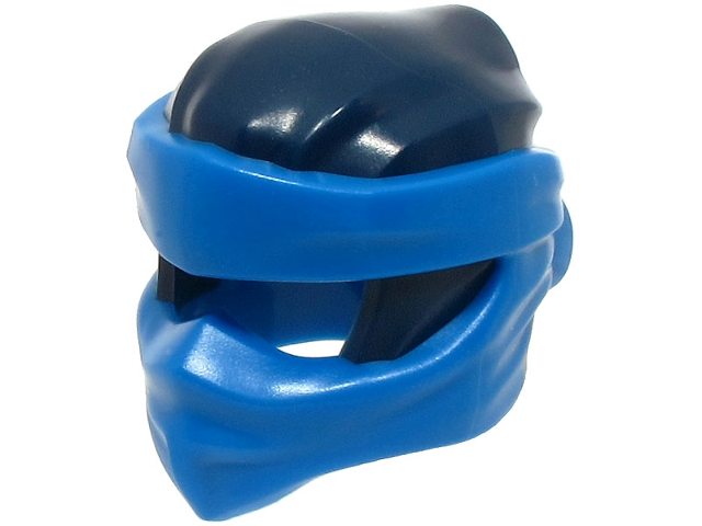 Minifigure, Headgear Ninjago Wrap Type 9 with Molded Blue Wraps and Knot Pattern