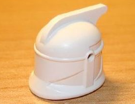 Minifigure, Headgear Helmet SW Clone Trooper with Holes, Plain