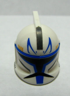 Minifigure, Headgear Helmet SW Clone Trooper with Holes, Blue Stripe Pattern