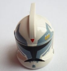 Minifigure, Headgear Helmet SW Clone Trooper with Holes, Clone Commander Wolffe Pattern