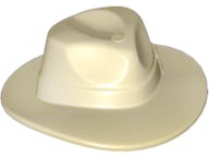 Minifigure, Headgear Hat, Wide Brim Outback Style (Fedora)