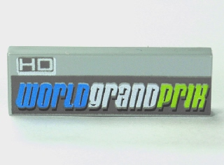 Tile 1 x 3 with 'WORLD GRAND PRIX' Pattern