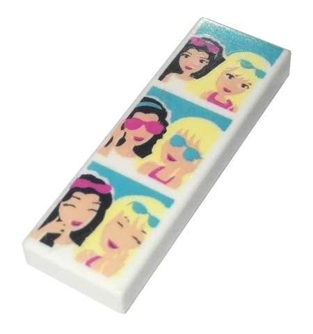 Tile 1 x 3 with Friends Photo Booth Pictures Pattern