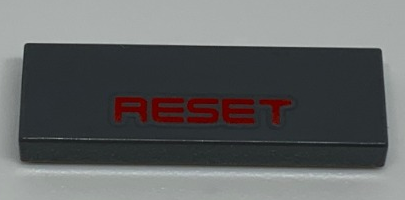 Tile 1 x 3 with Red 'RESET' Pattern