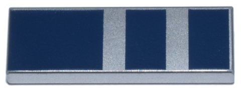 Tile 1 x 3 with Dark Blue Rectangles Pattern (BrickHeadz R2-D2 Head)