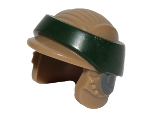 Minifigure, Headgear Helmet SW Rebel Commando with Dark Green Band Pattern