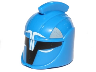 Minifigure, Headgear Helmet SW Senate Commando Captain with Black Markings and White Angled Lines Pattern