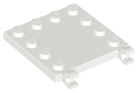 Tile, Modified 4 x 4 with Studs on Edges and 2 Open O Clips (Horizontal Grip)