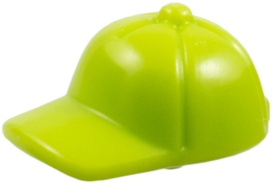 Minifigure, Cap with Small Pin, Short Curved Bill with Seams and Button on Top