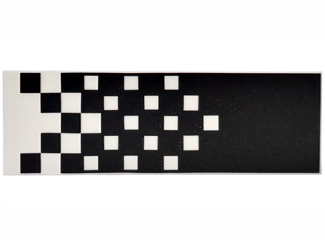 Tile 2 x 6 with Black Checkered Pattern