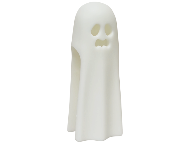 Minifigure, Headgear Head Cover, Ghost Shroud with Wavy Mouth, Hole on Top