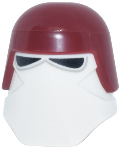 Minifigure, Headgear Helmet SW Galactic Marine with Molded Dark Red Top and Printed Black Visor Pattern