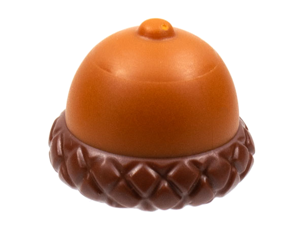 Minifigure, Headgear Hat, Acorn with Reddish Brown Cupule Pattern