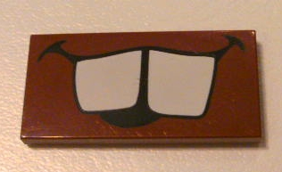 Tile 2 x 4 with Teeth Pattern