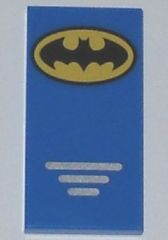 Tile 2 x 4 with Batman Logo Small Pattern