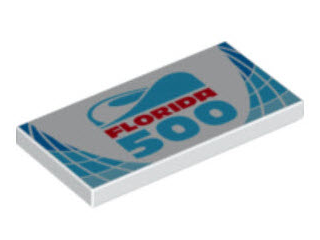 Tile 2 x 4 with 'FLORIDA 500' Pattern