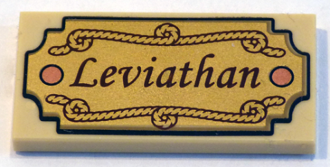 Tile 2 x 4 with 'Leviathan' Pattern