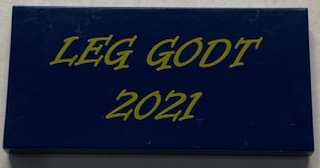 Tile 2 x 4 with 'LEG GODT 2021' Pattern