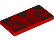 Tile 2 x 4 with Black Markings Pattern (BrickHeadz Darth Maul Forehead)