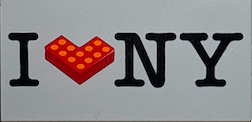 Tile 2 x 4 with 'I Brick NY' Pattern
