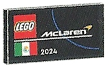 Tile 2 x 4 with LEGO and McLaren Logos, Mexico Flag and White '2024' Pattern