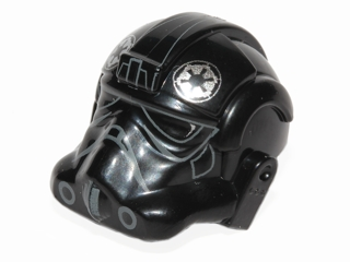 Minifigure, Headgear Helmet SW Stormtrooper Type 2, TIE Fighter Pilot Pattern (Rebels Cartoon Style)