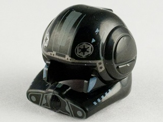 Minifigure, Headgear Helmet SW Clone Pilot with Open Visor with Sand Blue and Medium Blue Markings Pattern