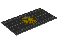 Tile 8 x 16 with Bottom Tubes, Textured Surface with Runway and SHIELD Logo Pattern