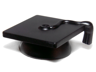 Minifigure, Headgear Cap, Graduation Mortarboard with Tassel