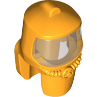 Minifigure, Headgear Hood Hazard Suit with Trans-Brown Face Shield