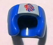 Minifigure, Headgear Helmet Boxing with Team GB Logo Pattern