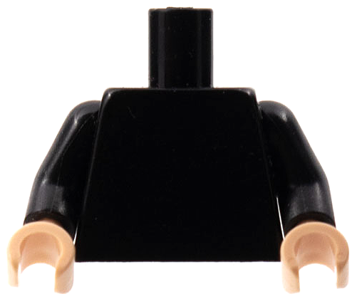Torso Plain / Black Arms / Light Nougat Hands