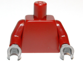 Torso Plain / Dark Red Arms / Dark Bluish Gray Hands